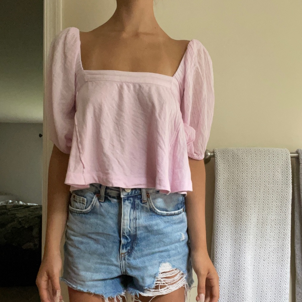 Urban Outfitters Pink Off the Shoulder Top